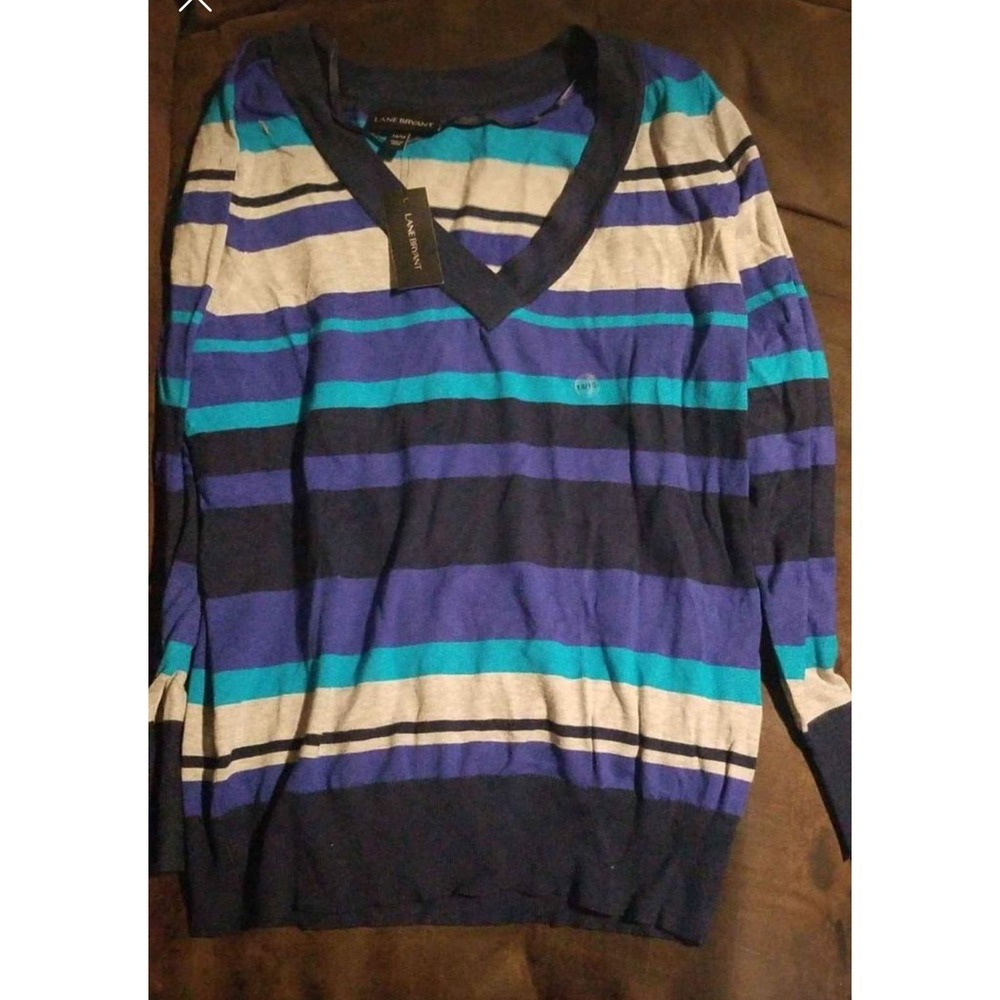 Lane Bryant sweater 14 16 nwt‎ striped